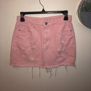 Pink pencil skirt